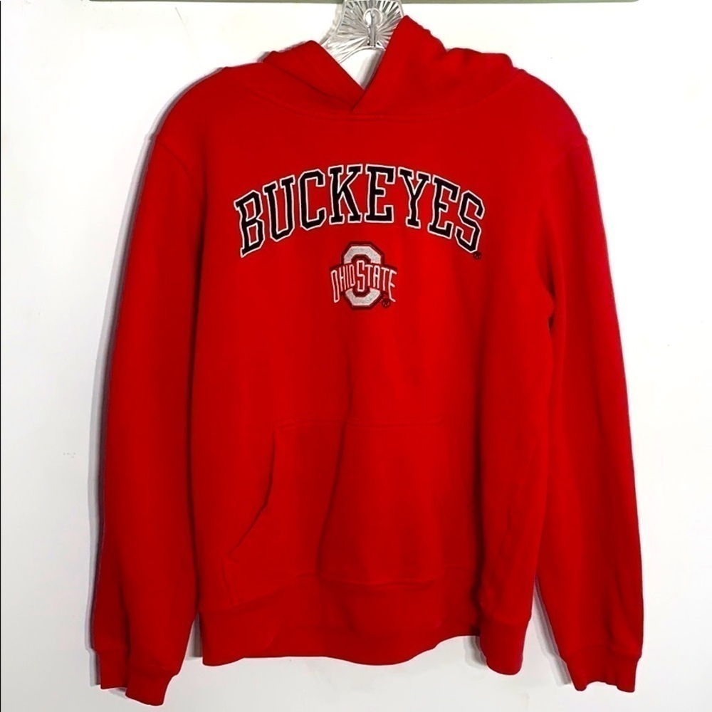 Ohio State Buckeyes Embroidered Hooded Sweatshirt red boys XL